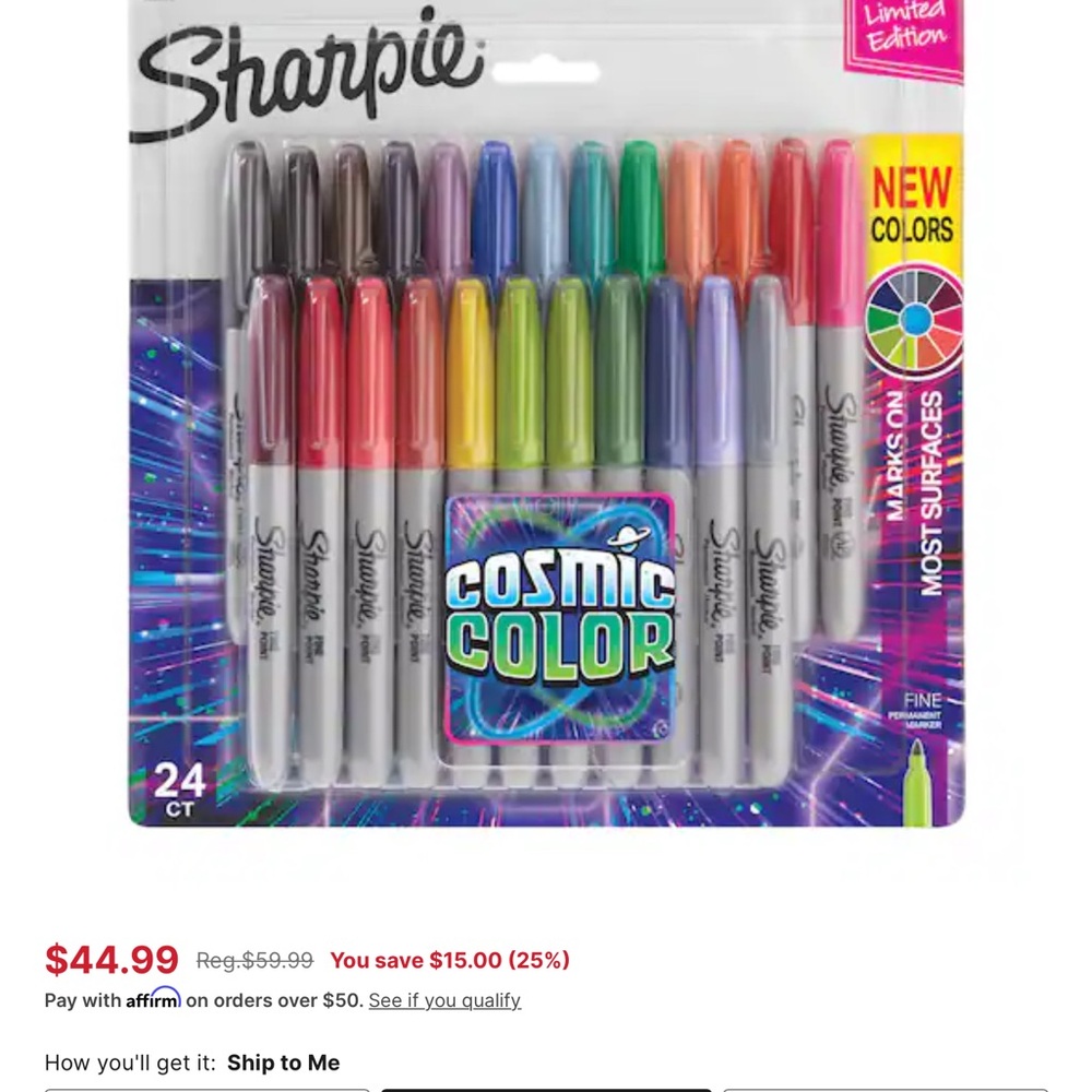 Fine Point Permanent Markers - Assorted Colors - Picture 4 of 4